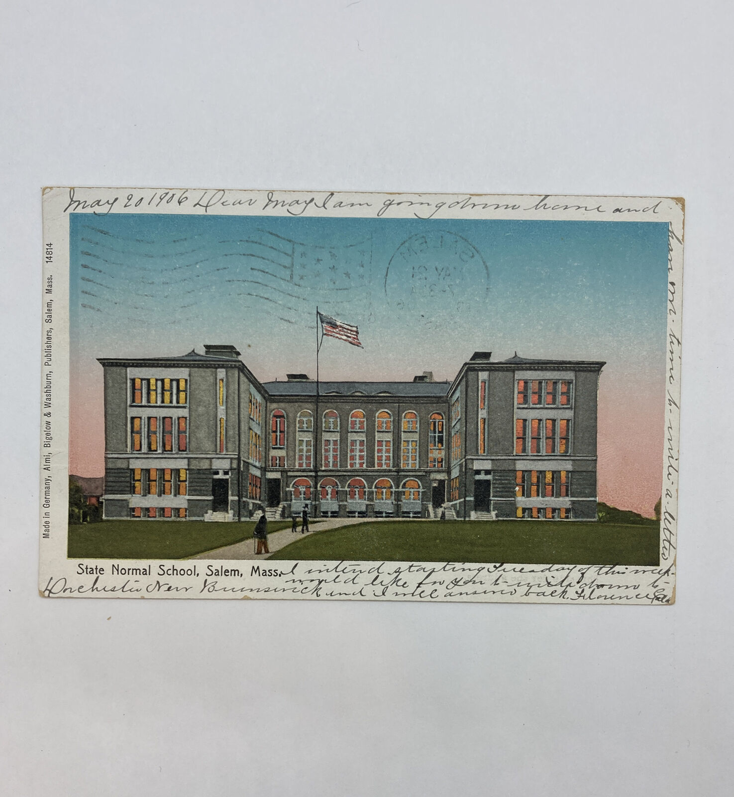 Salem, Mass, State Normal School Double Stamped 1906