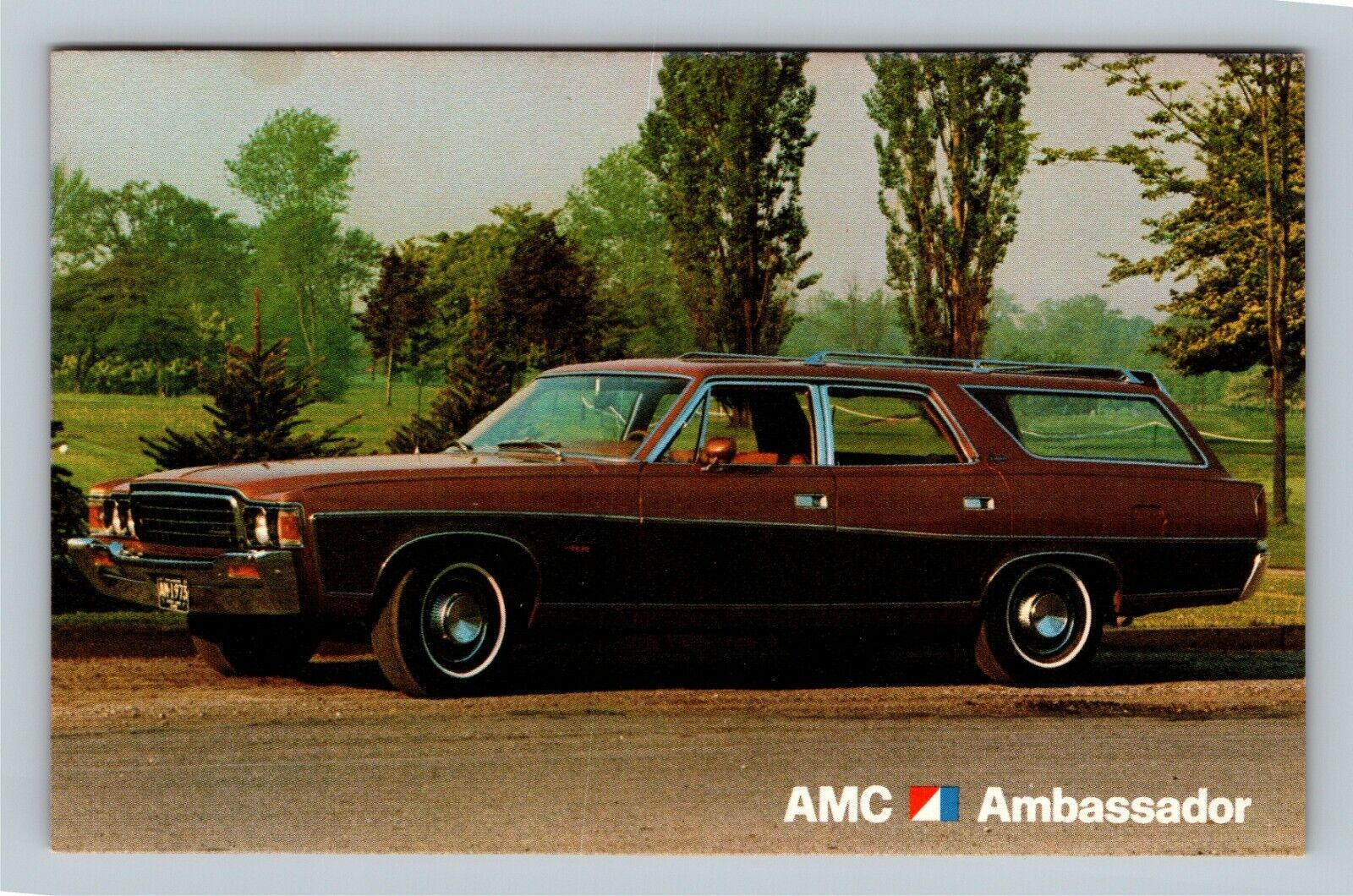 Automobile-1973 AMC Ambassador Station Wagon, Vintage Postcard