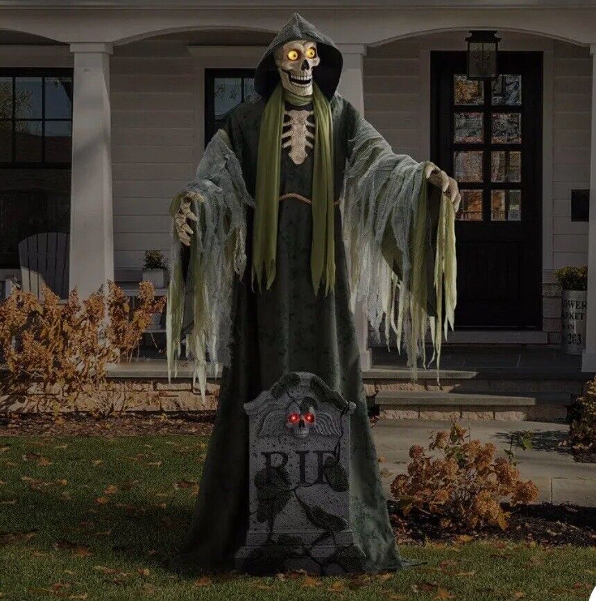 76 Inch animated reaper With Graveyard