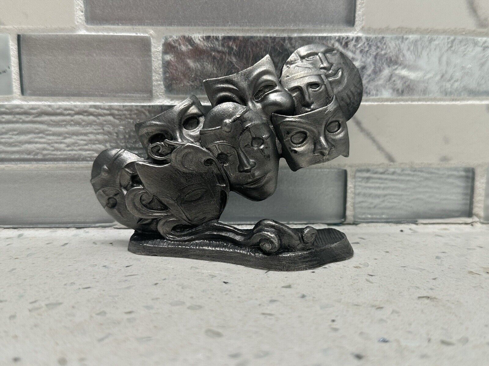 Michael Ricker Pewter Handcrafted 1995 MASKS THEATER