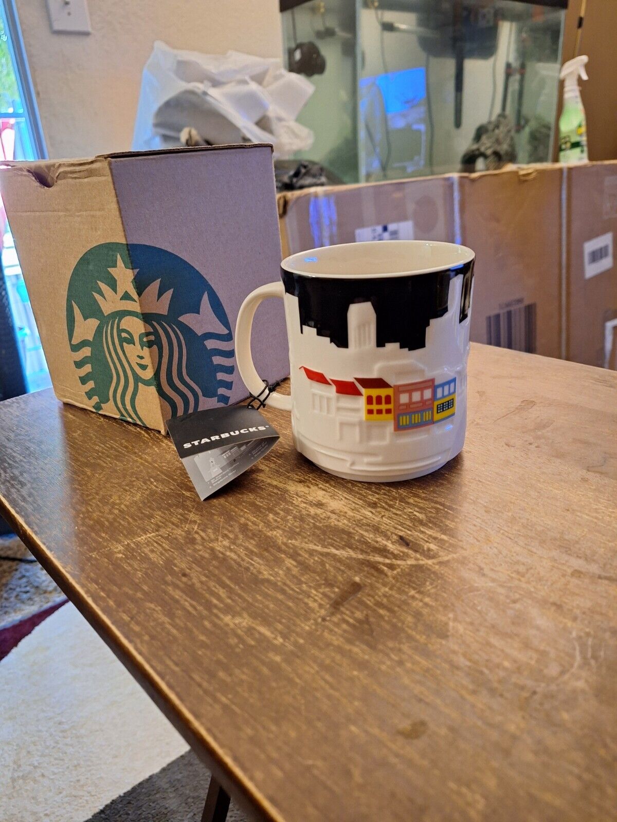 2013 Starbucks Coffee 16oz Mug - SINGAPORE - Raised Relief Design EUC