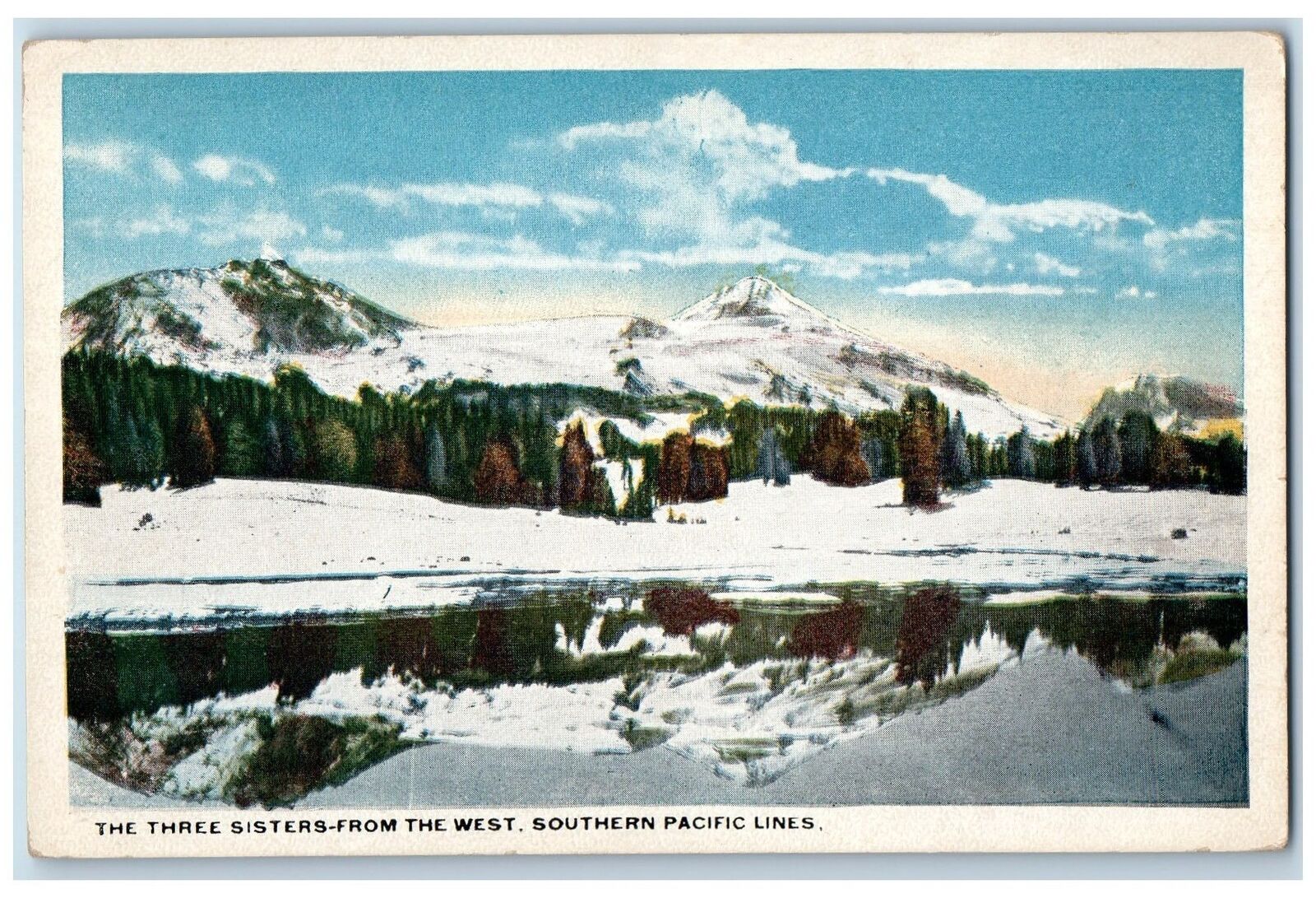 c1920's The Three Sisters From The West Southern Pacific Lines Railroad Postcard