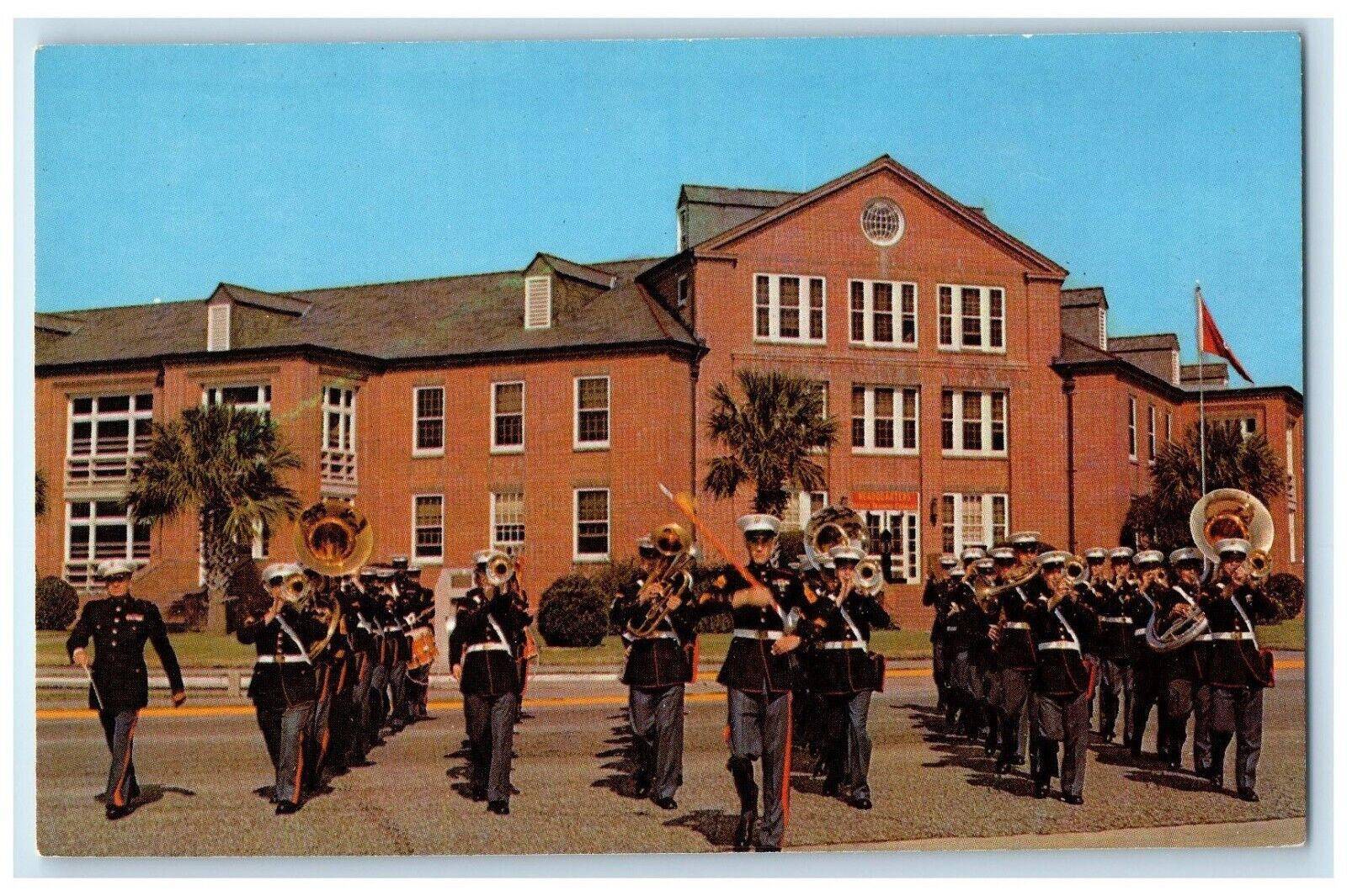c1950's Marine Corps Recruit Depot Paris Island South Carolina SC Postcard