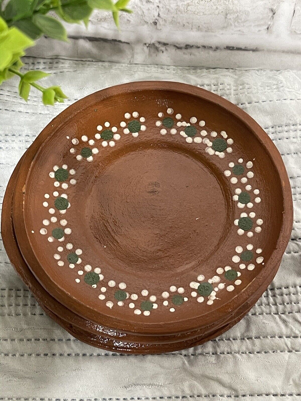 Mexican Jalisco Plate/vintage Coffee Plate/rustic cookie Plate/barro Artesanal