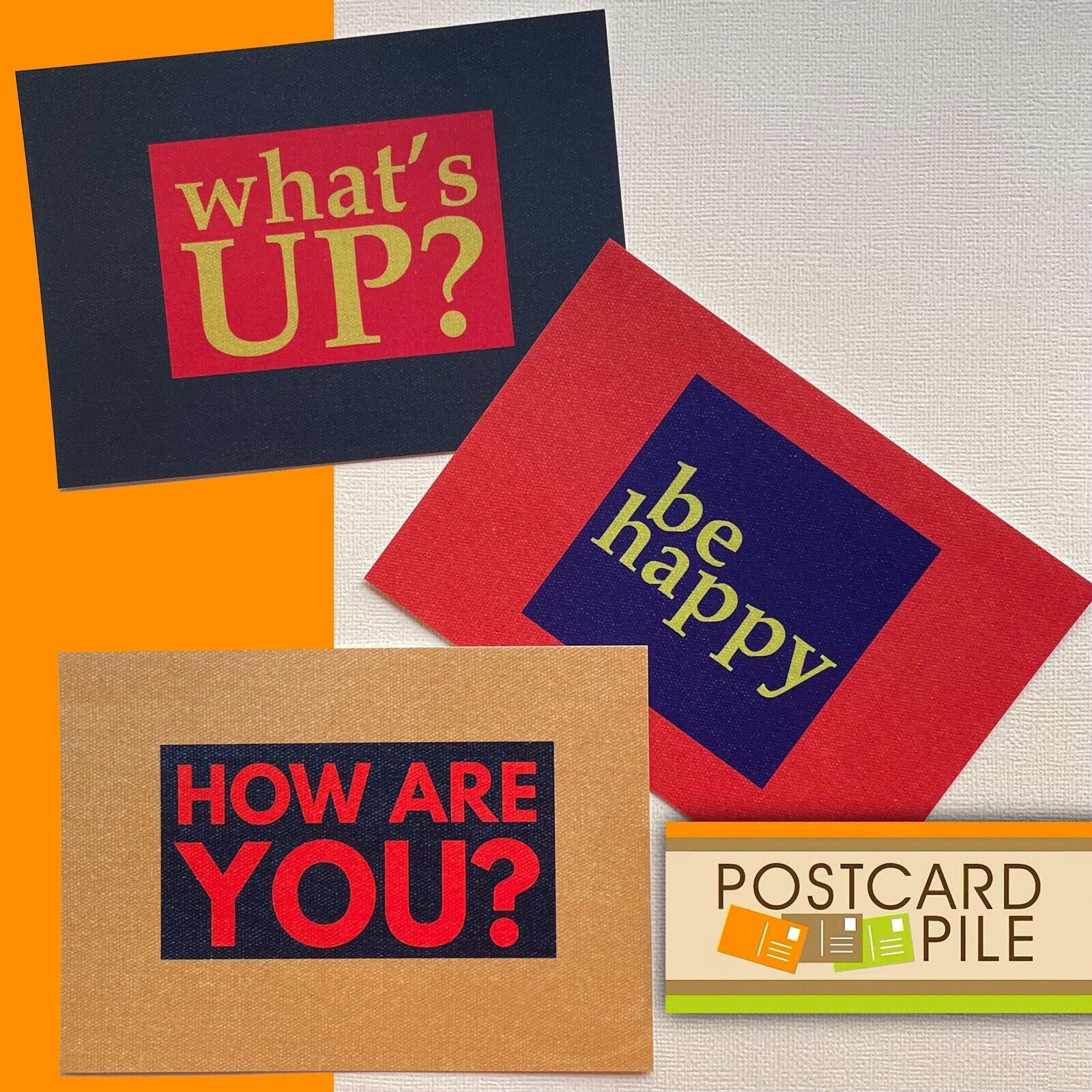 Set Of 12 Postcards, New unused ‘How Are You?’ Postcard Lot, Smile, What’s Up?