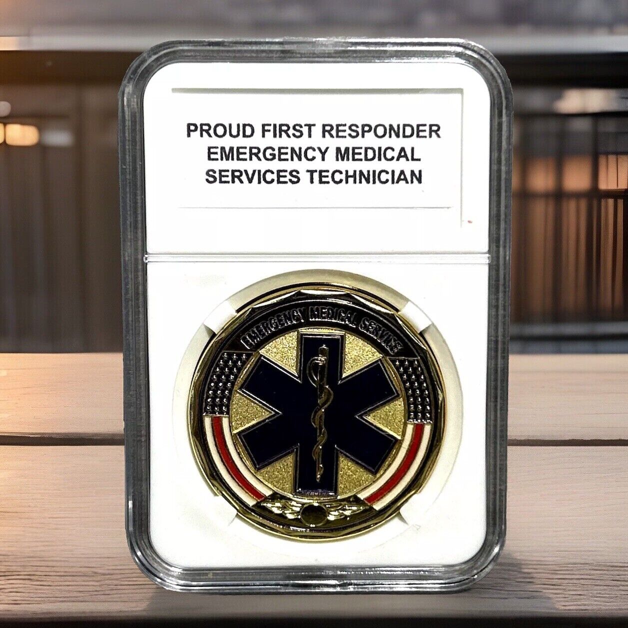 EMT Emergency Medial Technician/Services Challenge Coin 40mm 🌟 with Case