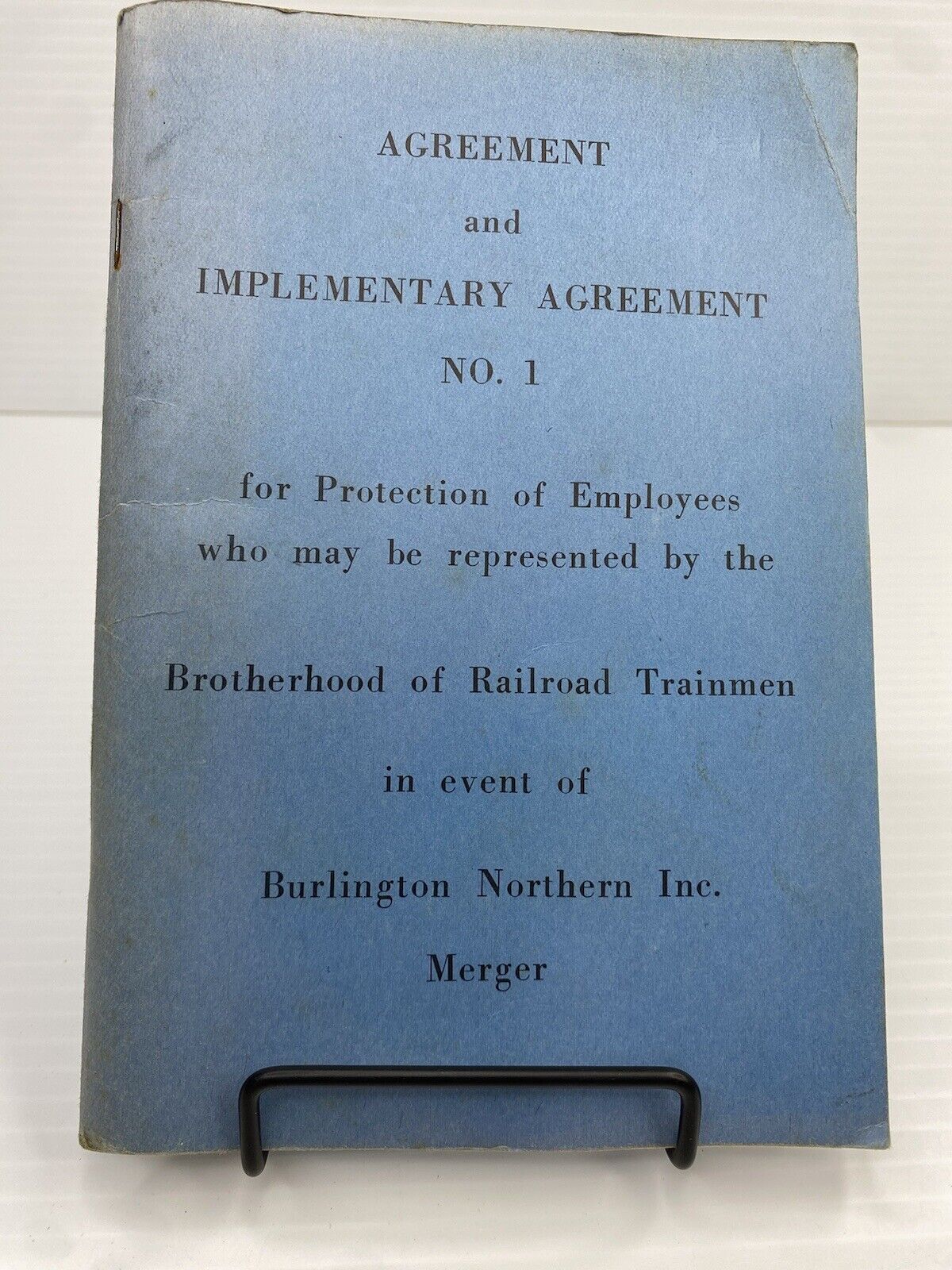 Burlington Northern Merger Agreement w/ Maps Brotherhood of Trainmen Railroad RR