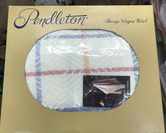 Pendleton Vintage NIB Virgin Wool Occasional Lightweight Throw Blanket Made USA