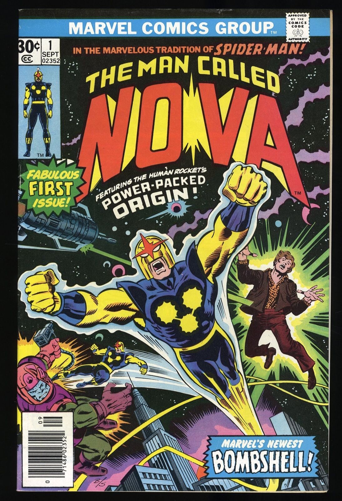 Nova #1 VF- 7.5 Origin 1st Appearance Richard Ryder Bronze Age Key Marvel 1976