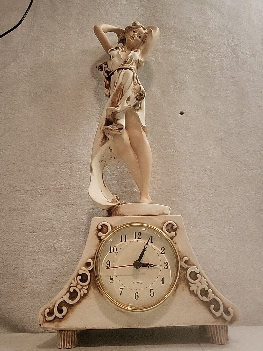 Vintage Big Giuseppe Armani Look Alike Statues Clock 20