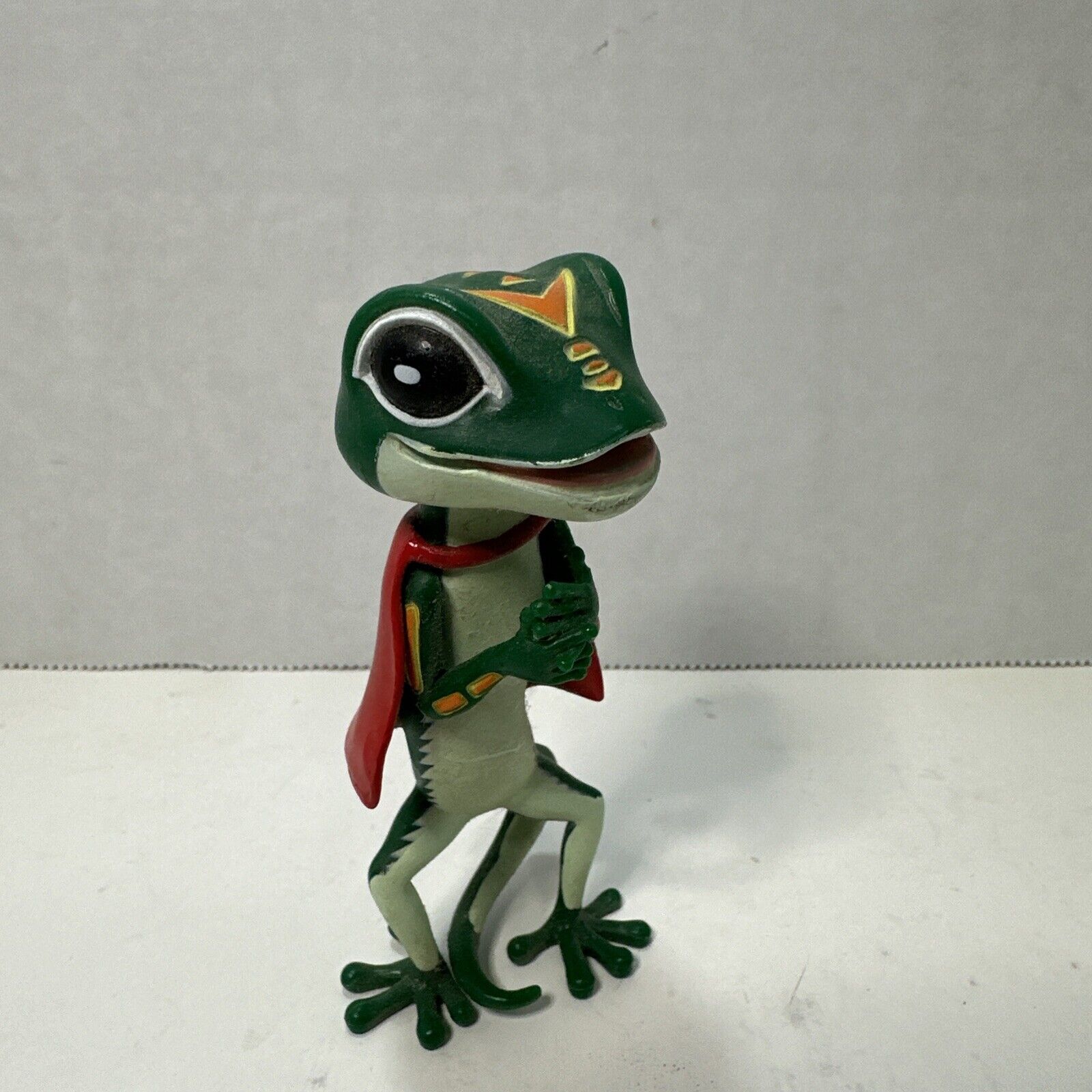Geico Gecko Figure Figurine Action Figure Toy Superhero Lizard Insurance Rare 4