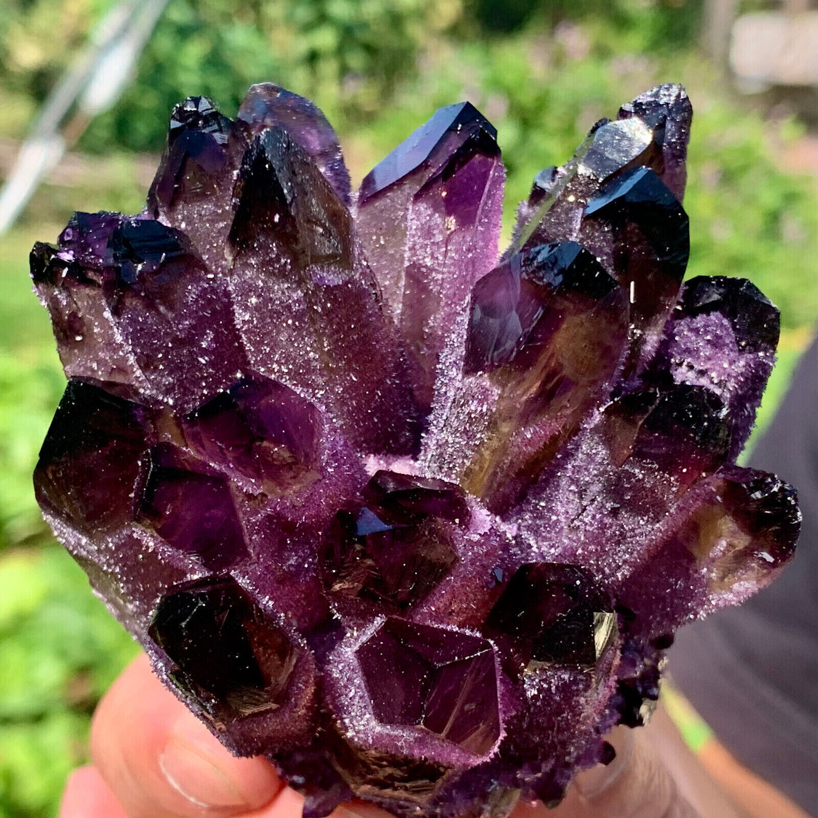 300g+  New Find Purple Phantom Quartz Crystal Cluster Mineral Specimen Gem
