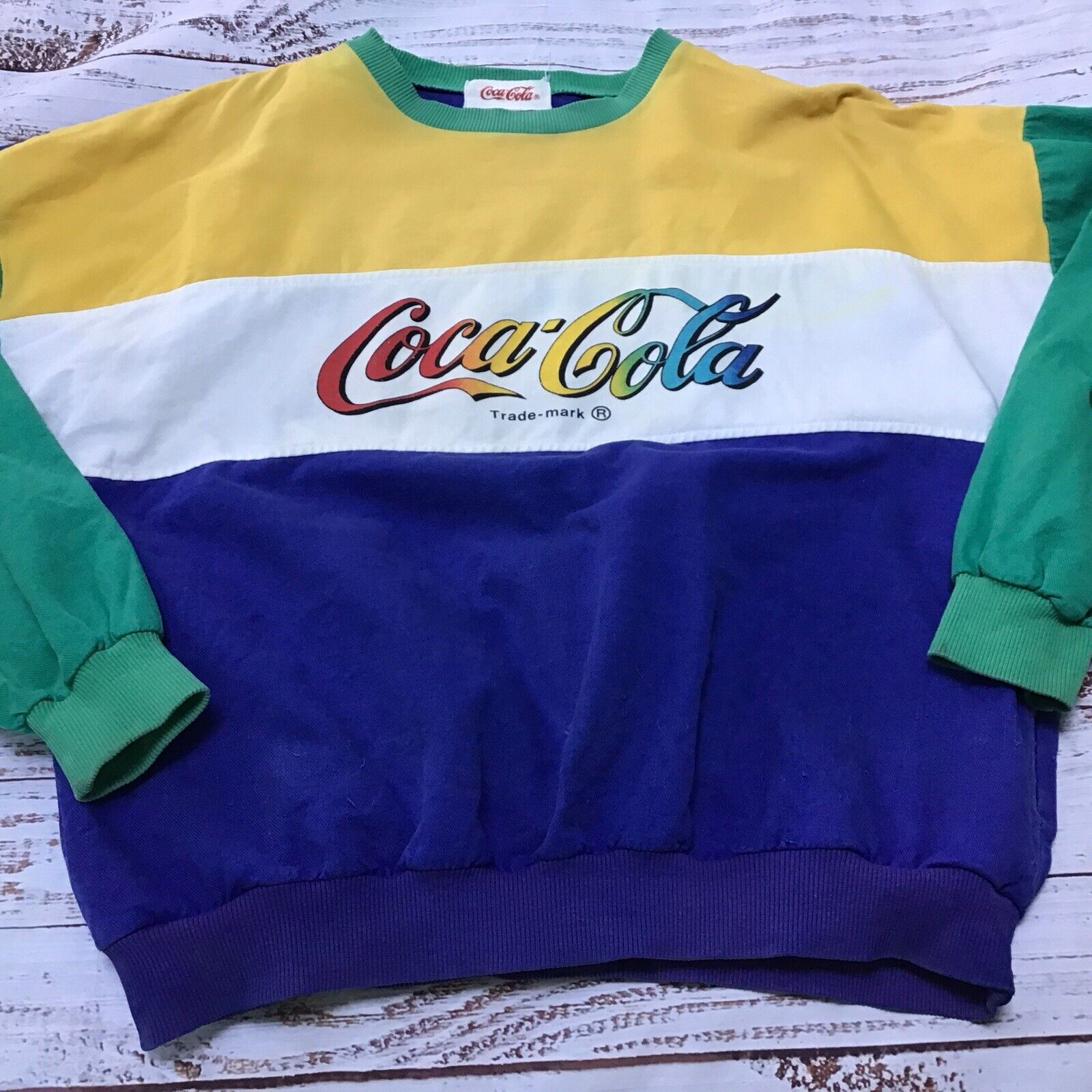 Vintage Coca Cola Long Sleeved Shirt 80s Size XL