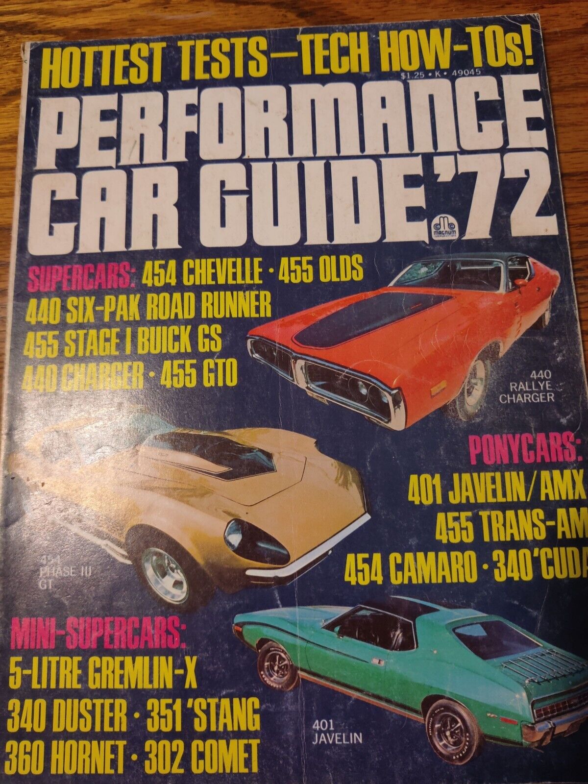 Vintage Performance Car Guide '72 Book