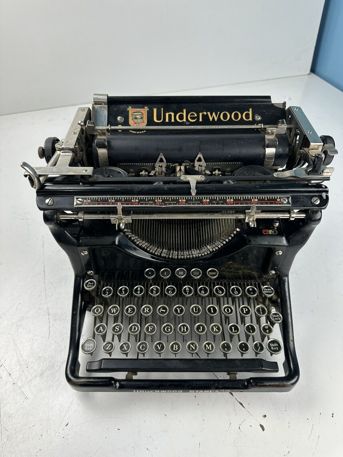 Antique 1932 Underwood Model 6 Vintage Typewriter 4011444-10 Works Needs Ribbon