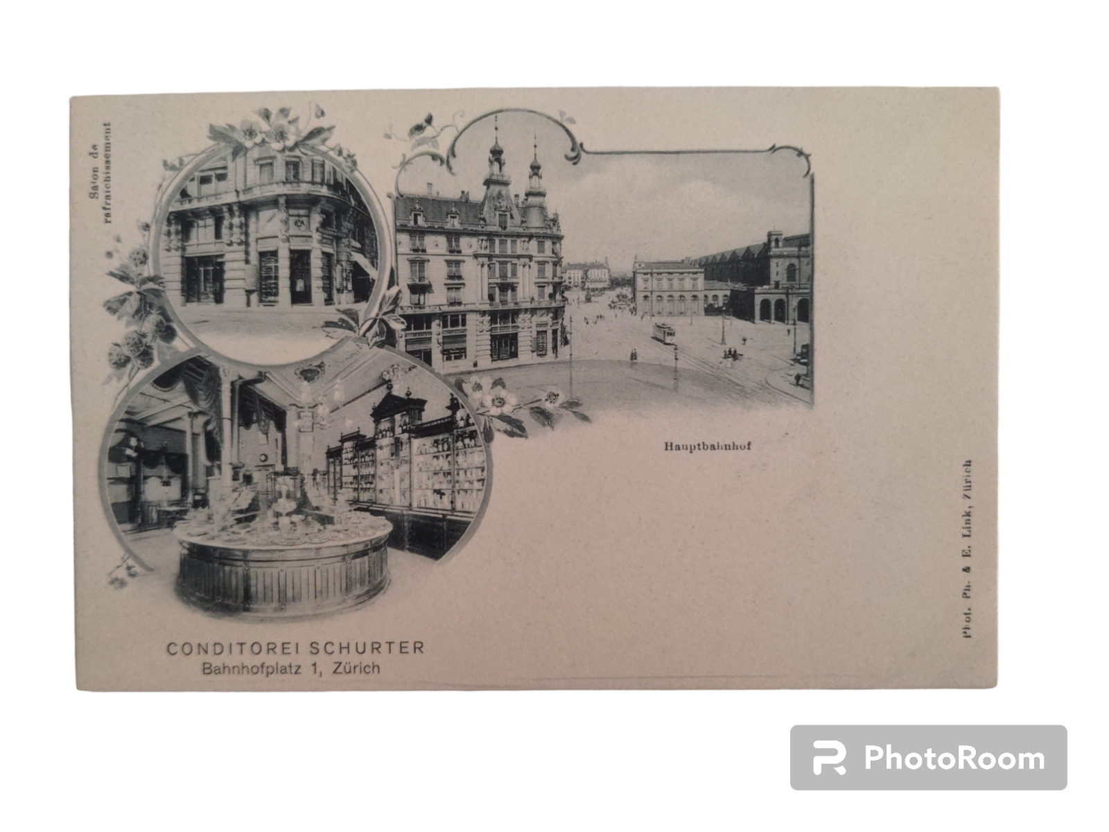 Antique Postcard Conditorei Schurter Bakery Zurich Switzerland Scenes
