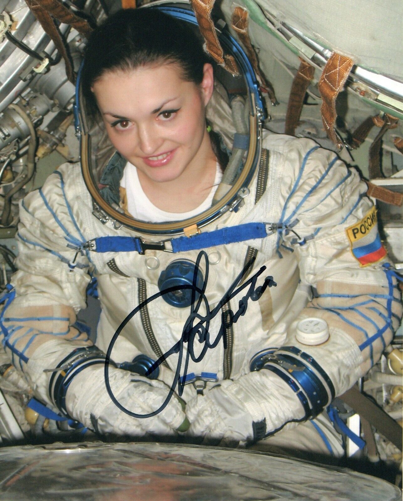 8x10 Original Autographed Photo of Russian Astronaut Yelena Serova