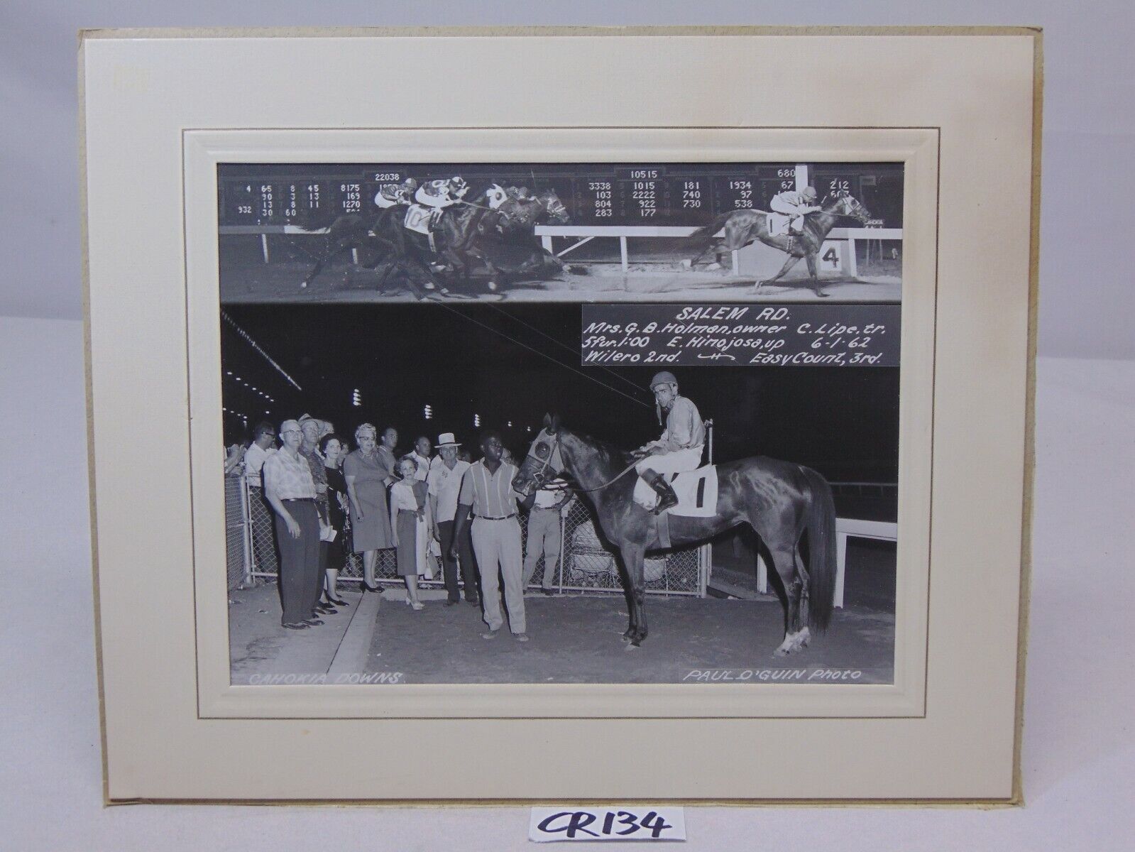 6-1-1960 PRESS PHOTO JOCKEYS ON HORSES RACE AT CAHOKIA DOWNS-SALEM RD.-C LIPE 