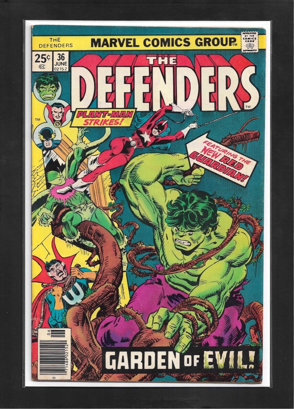 Defenders #36 (1976): 1st Appearance New Red Guardian Bronze Age Marvel FN/VF