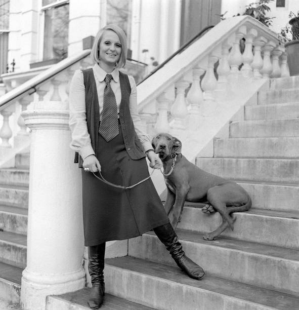 Barbara Hulanicki of Baba's in her Maxi skirt at her Kensington- 1967 Old Photo