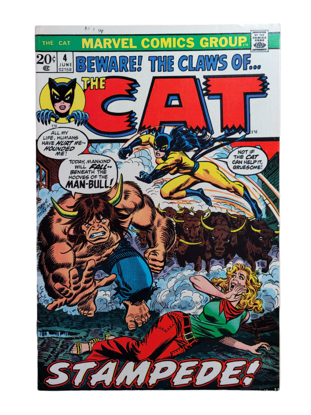 Beware The Claws Of The Cat 4, Starlin, Romita Marvel 1973 FN/VF VF- RAW VINTAGE