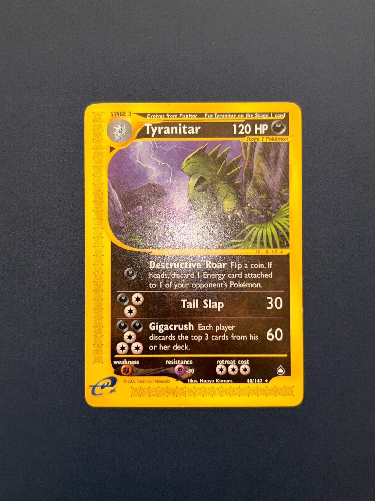 Tyranitarian 4/147 Aquapolis Pokémon Card Vintage Eng
