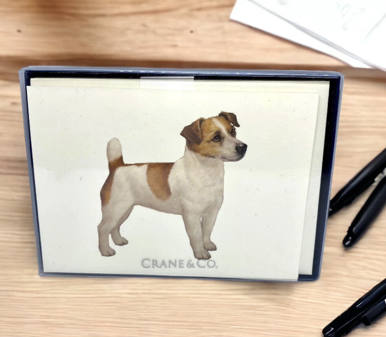 Jack Russell Terrier Dog Natural White Crane & Co Note Cards/Envelopes 4\