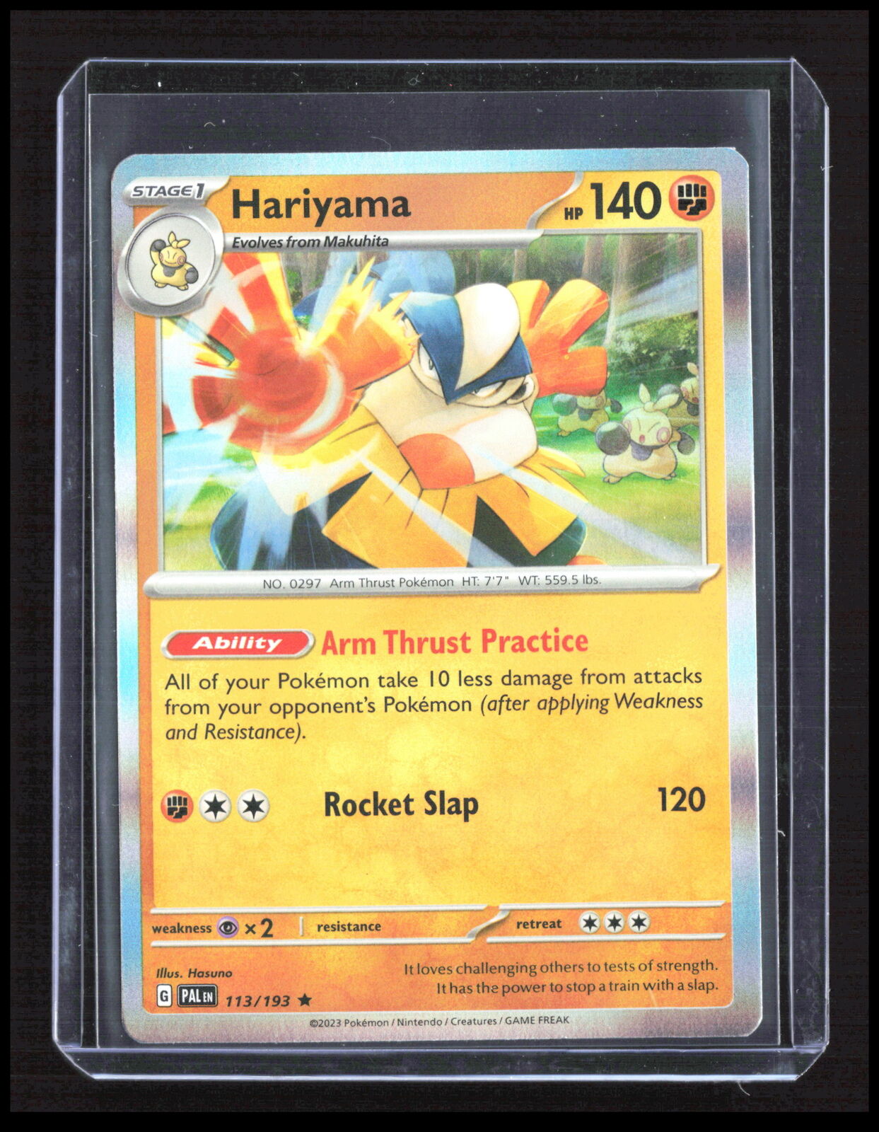 Hariyama 113/193 Holo SV02: Paldea Evolved Pokemon tcg CB-2-1-A-24