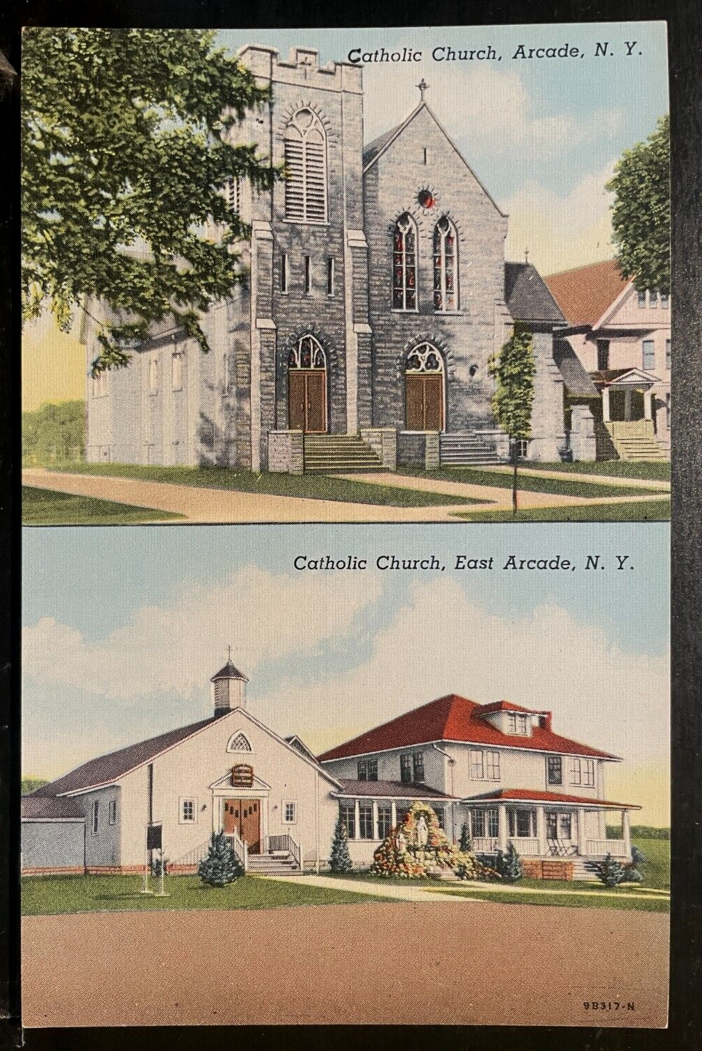 Vintage Postcard 1949 St. Mary\'s Churches, Arcade & East Arcade, New York (NY)