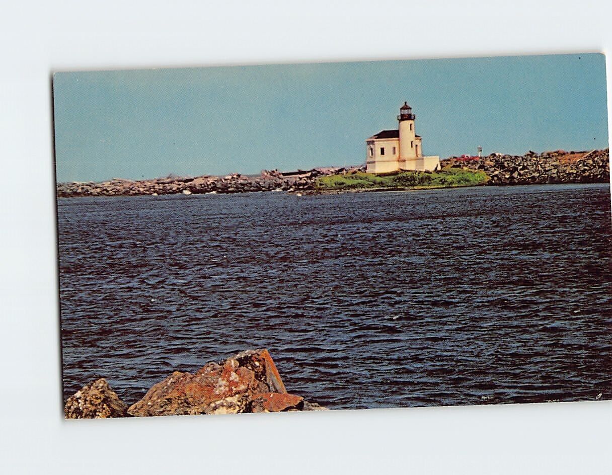 Postcard Oregon Coast Historic Lighthouse at Bandon by the Sea Oregon USA
