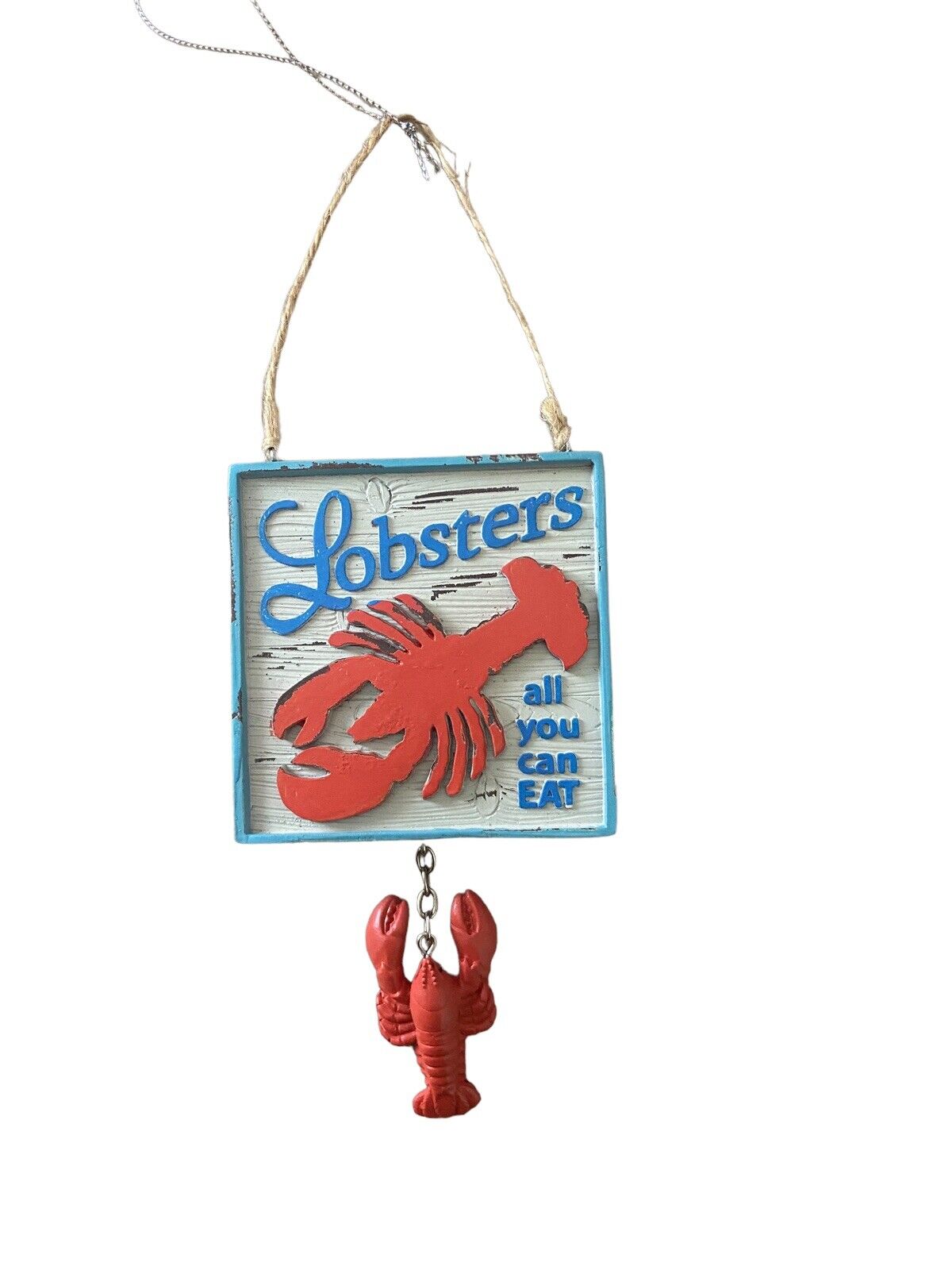 Midwest-CBK  Ornament Lobsters All you can EAT Mini 5.5 in W Tag Sign