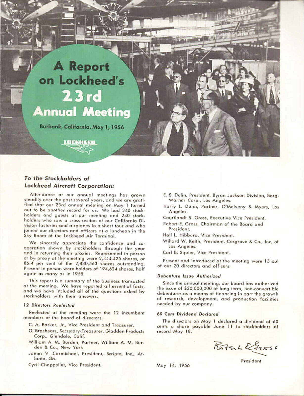 1956--LOCKHEED CORP.--ANNUAL STOCKHOLDERS\' REPORT--XLNT-NMT