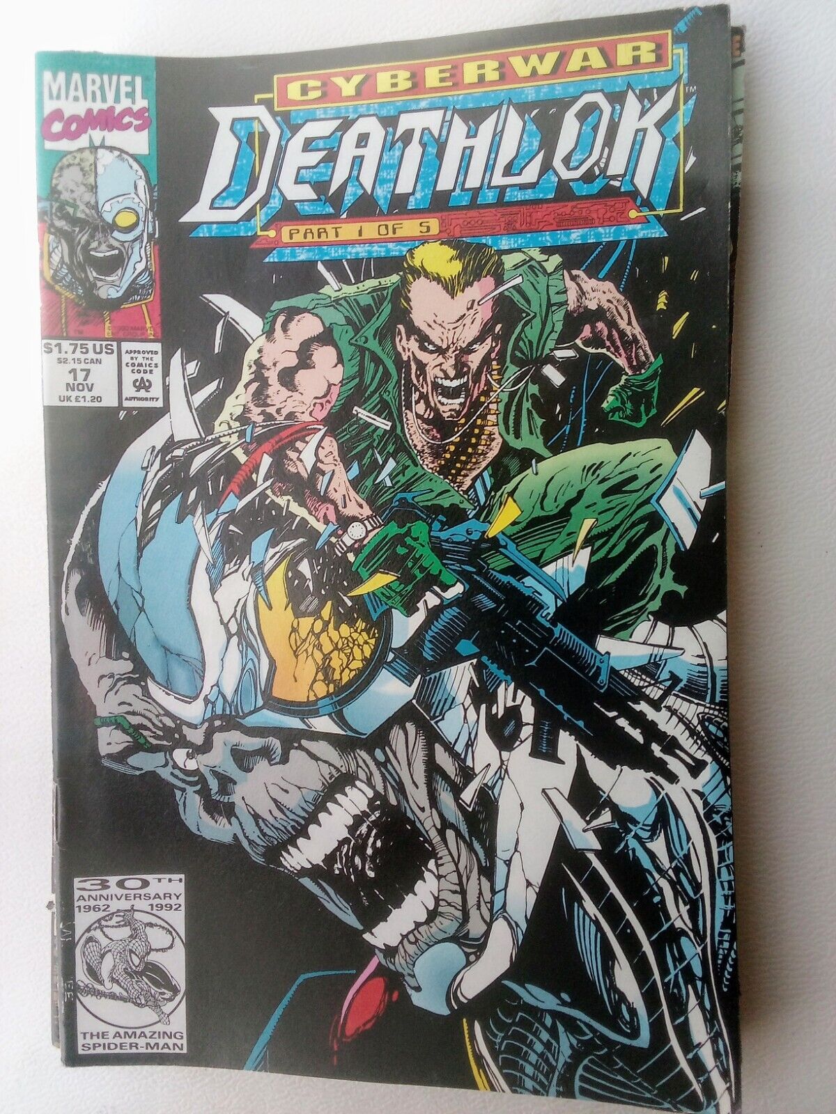 Deathlok 17 Cyber War Part 1 Of 5 Comic Book 1992 Marvel Super Heroes