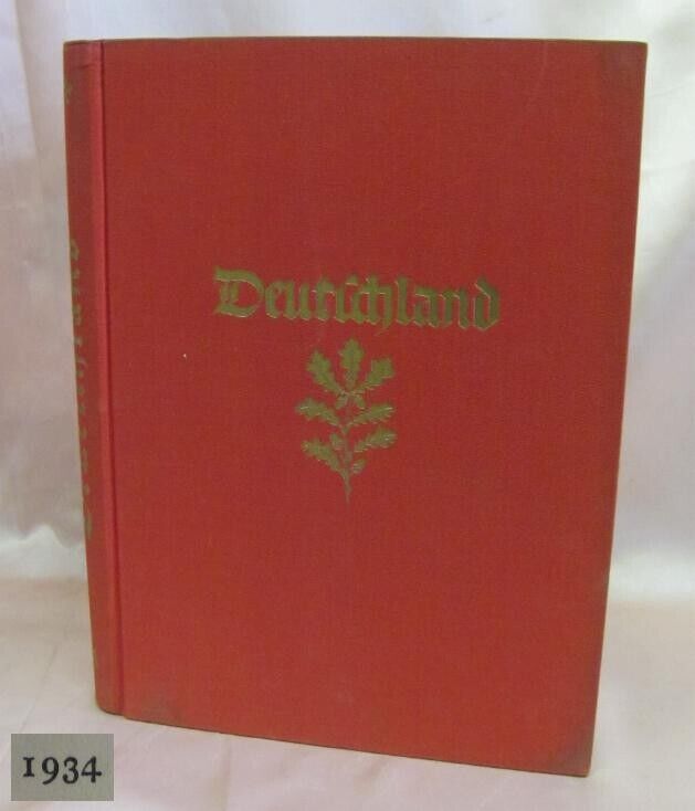 ANTIQUE 1934 GERMAN HARDCOVER PHOTO ALBUM BOOK - DEUTCHLAND