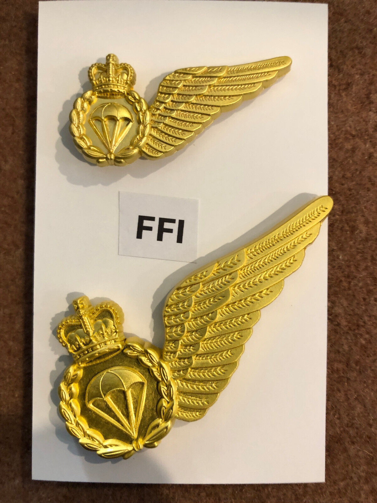 Freefall Parachute Instructor (Gold) qualification Brevets.