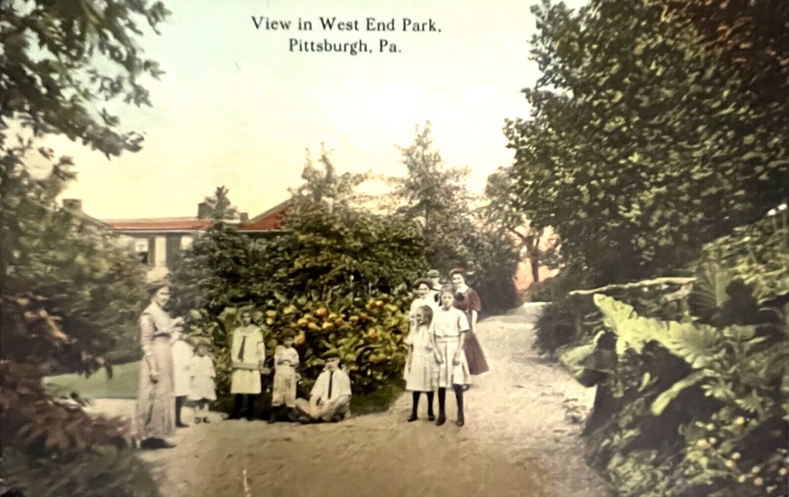 P.A. Antique Postcard Pittsburgh, View In West End Park c1900