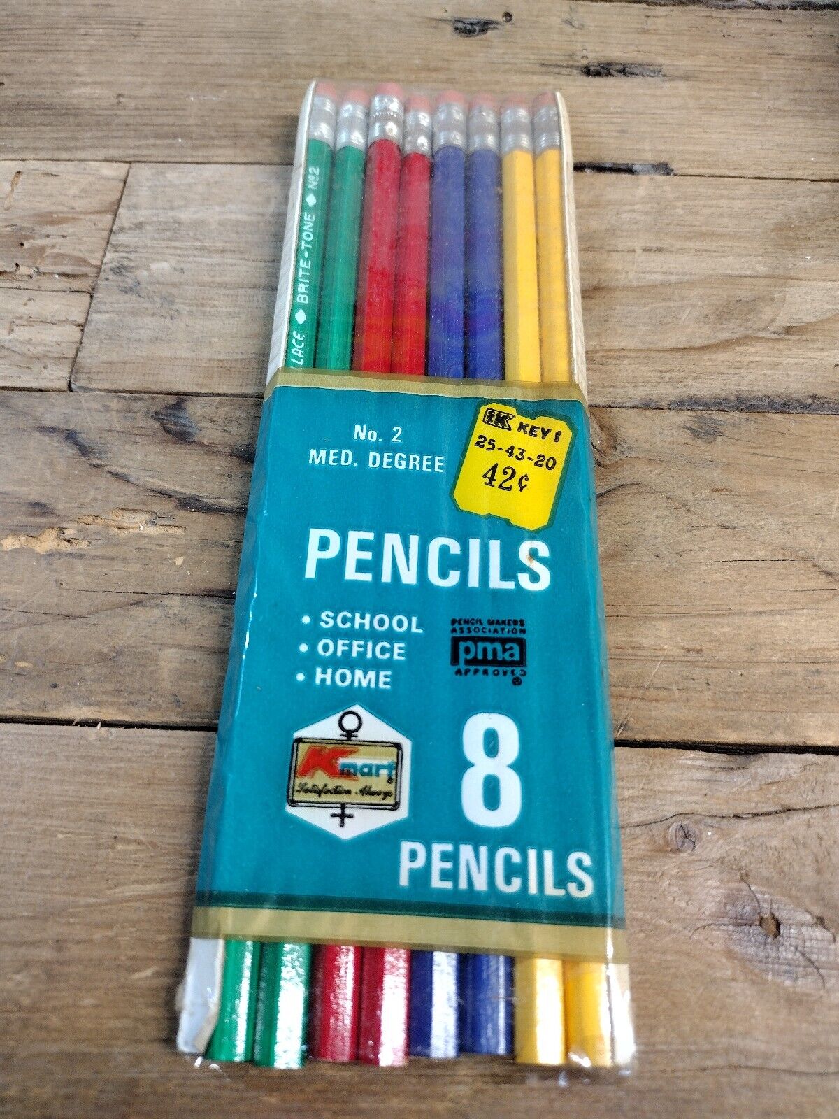 K-Mart Wallace Pencils Brite-Tone No. 2 Vintage 1970's New Old Stock 