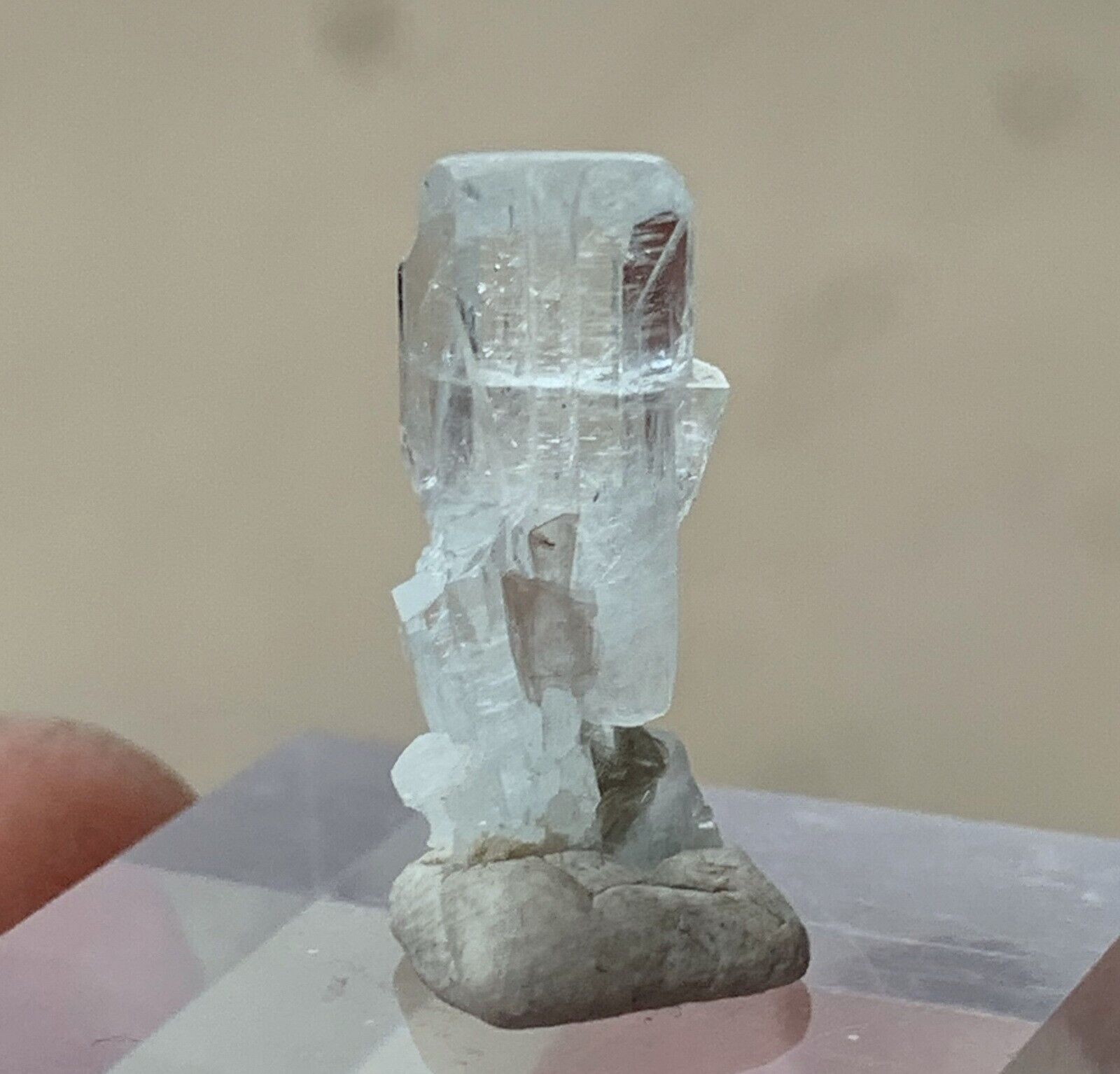 8 Carat Natural Aquamarine Crystal Specimen from Skardu Pakistan