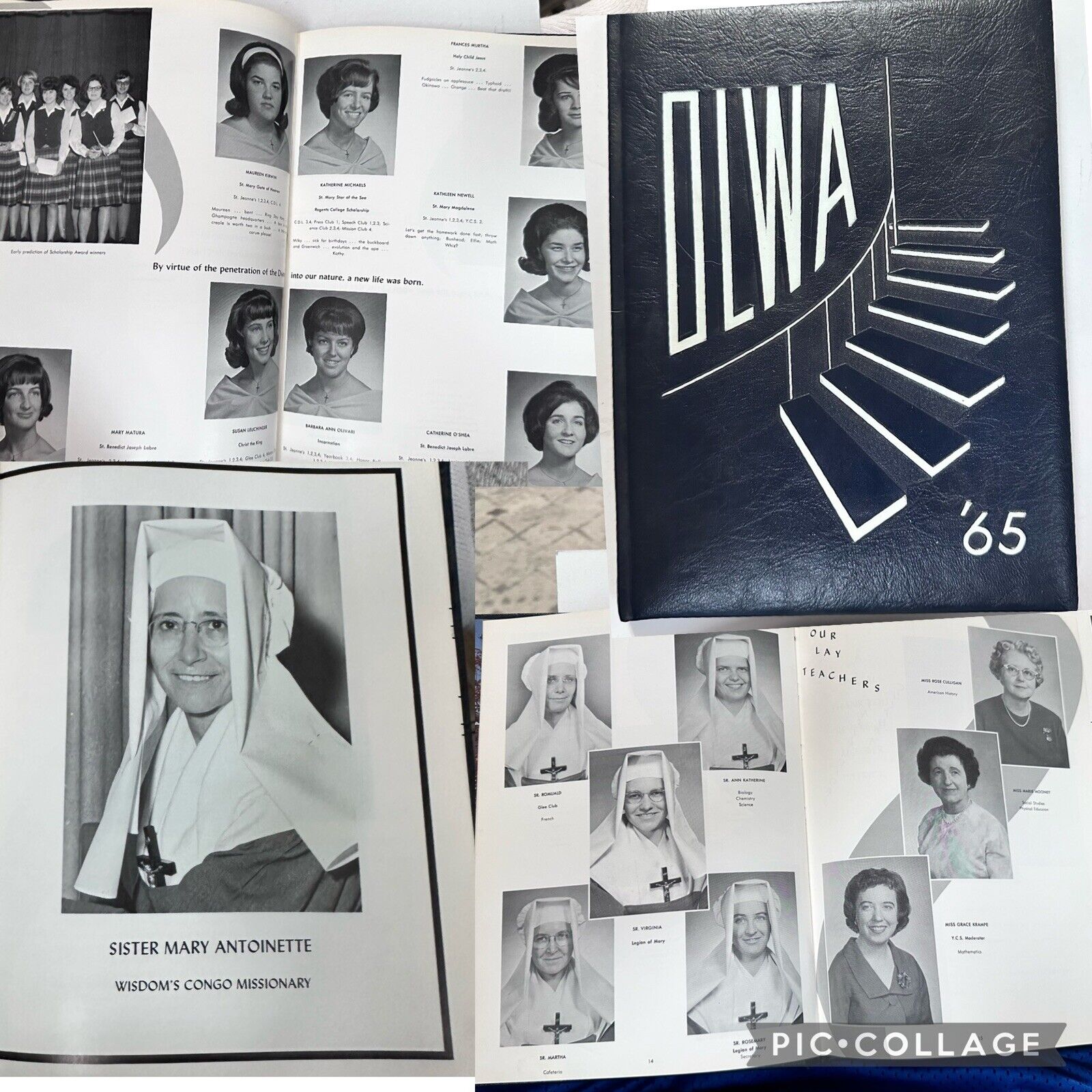 1965 Our Lady of Wisdom Academy Ozone Park NY The OLWA Yearbook Girls School