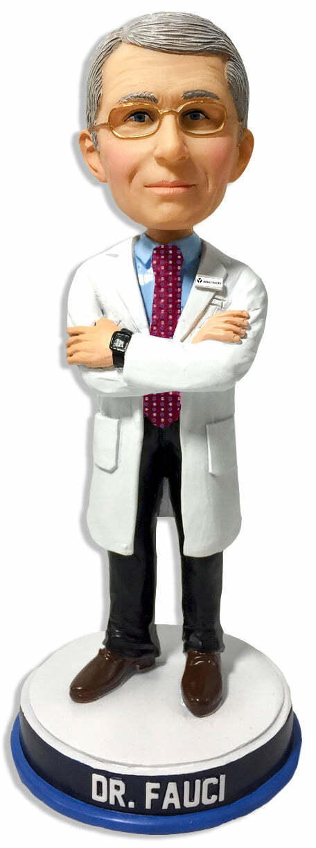 Dr. Anthony Fauci Lab Coat Red Tie Bobblehead