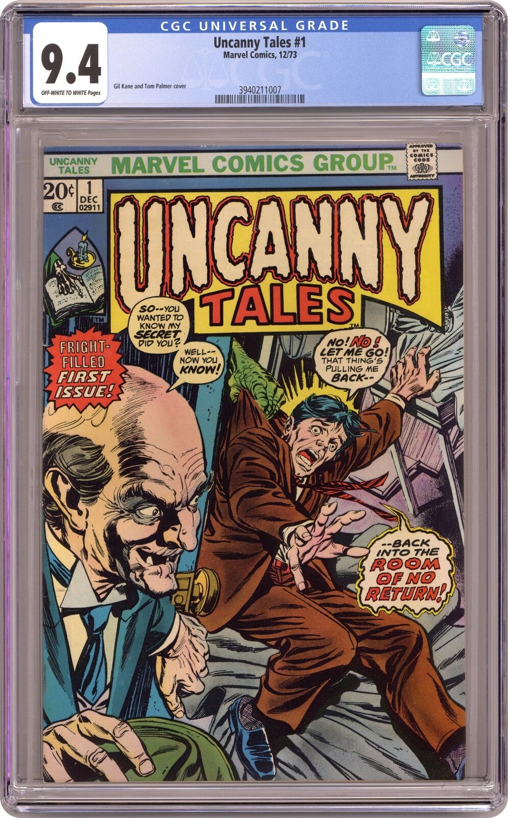 Uncanny Tales #1 CGC 9.4 1973 3940211007