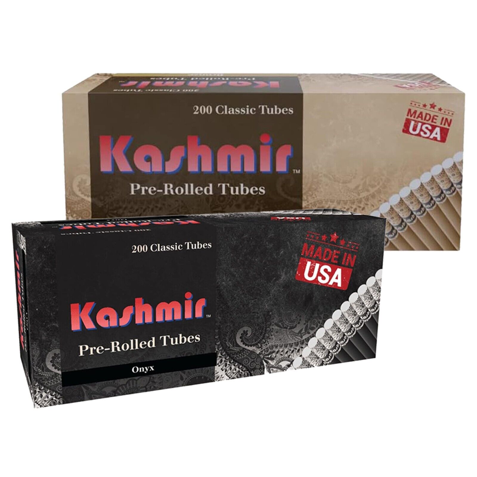 Kashmir Cigarette Tubes Combo Pack of Onyx & Bronze Pre-Rolled Tubes Pack of 2