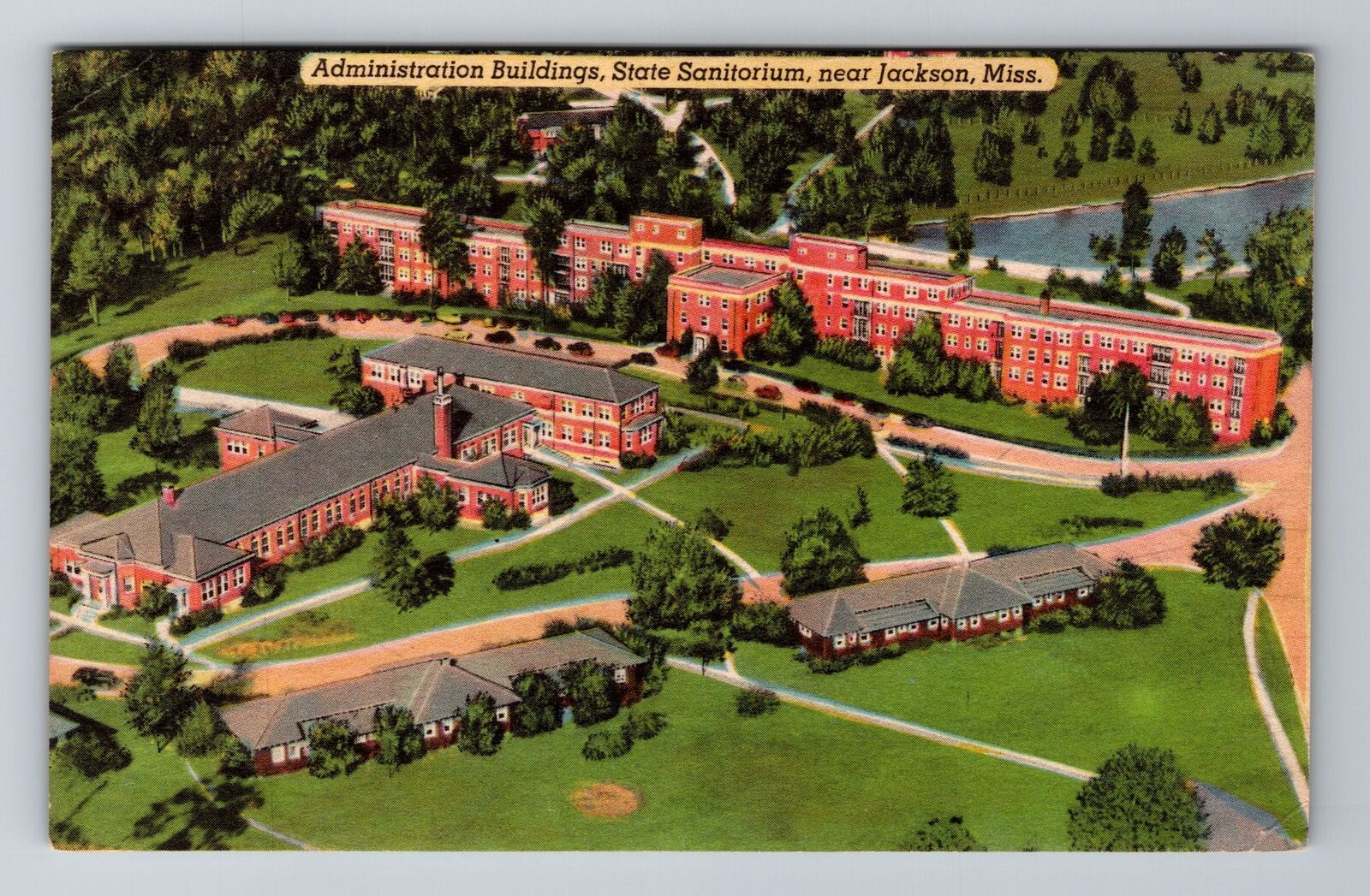 Jackson MS-Mississippi, State Sanatorium Administration, Vintage Postcard