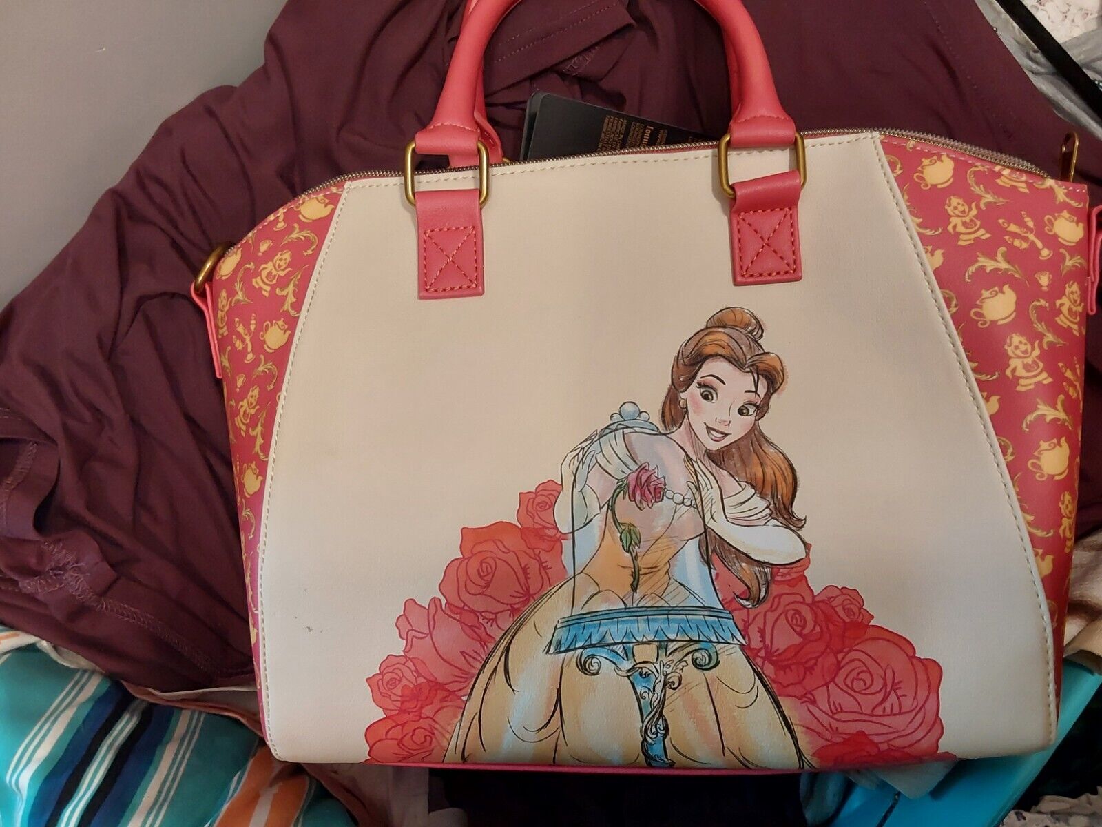 Loungefly Disney Beauty And The Beast Belle Satchel Bag Purse - Read