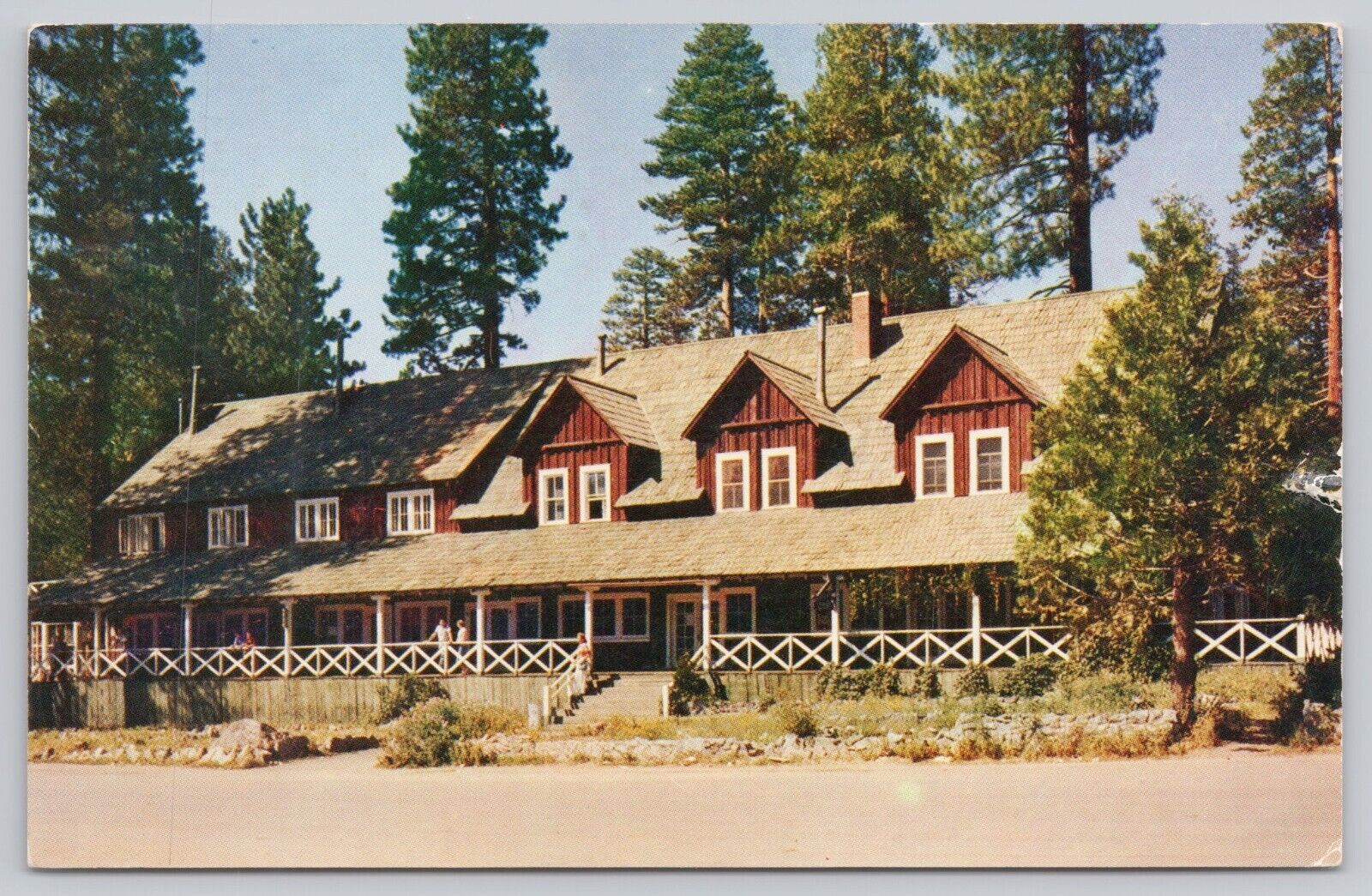 Pinecrest California, Pinecrest Lodge, Sierras, Vintage Postcard