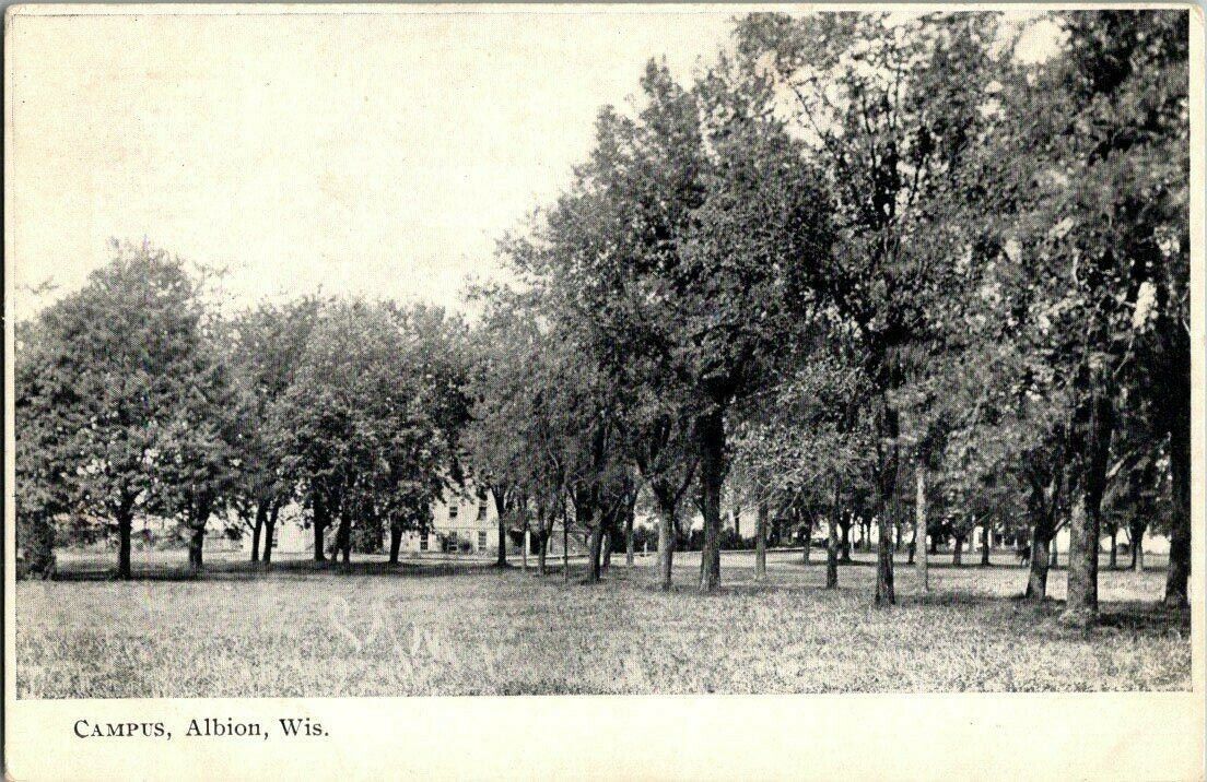 1910. ALBION, WIS. CAMPUS VIEW. POSTCARD V18