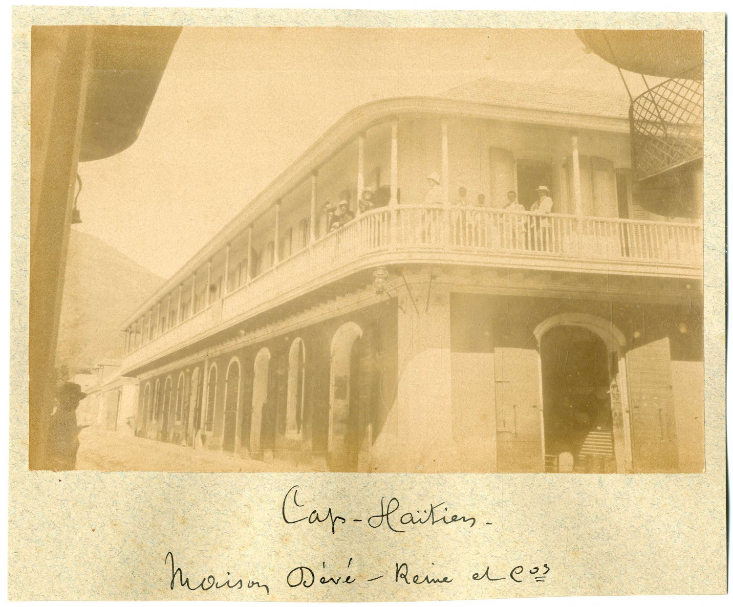 Haiti, vintage Dévé house print, albumin print 11x16 print circa 1880 <d