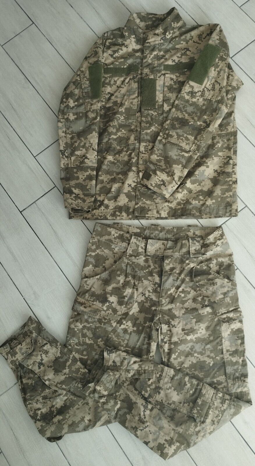 The original military uniform of a soldier of Ukraine (ZSU). Pixel camouflage