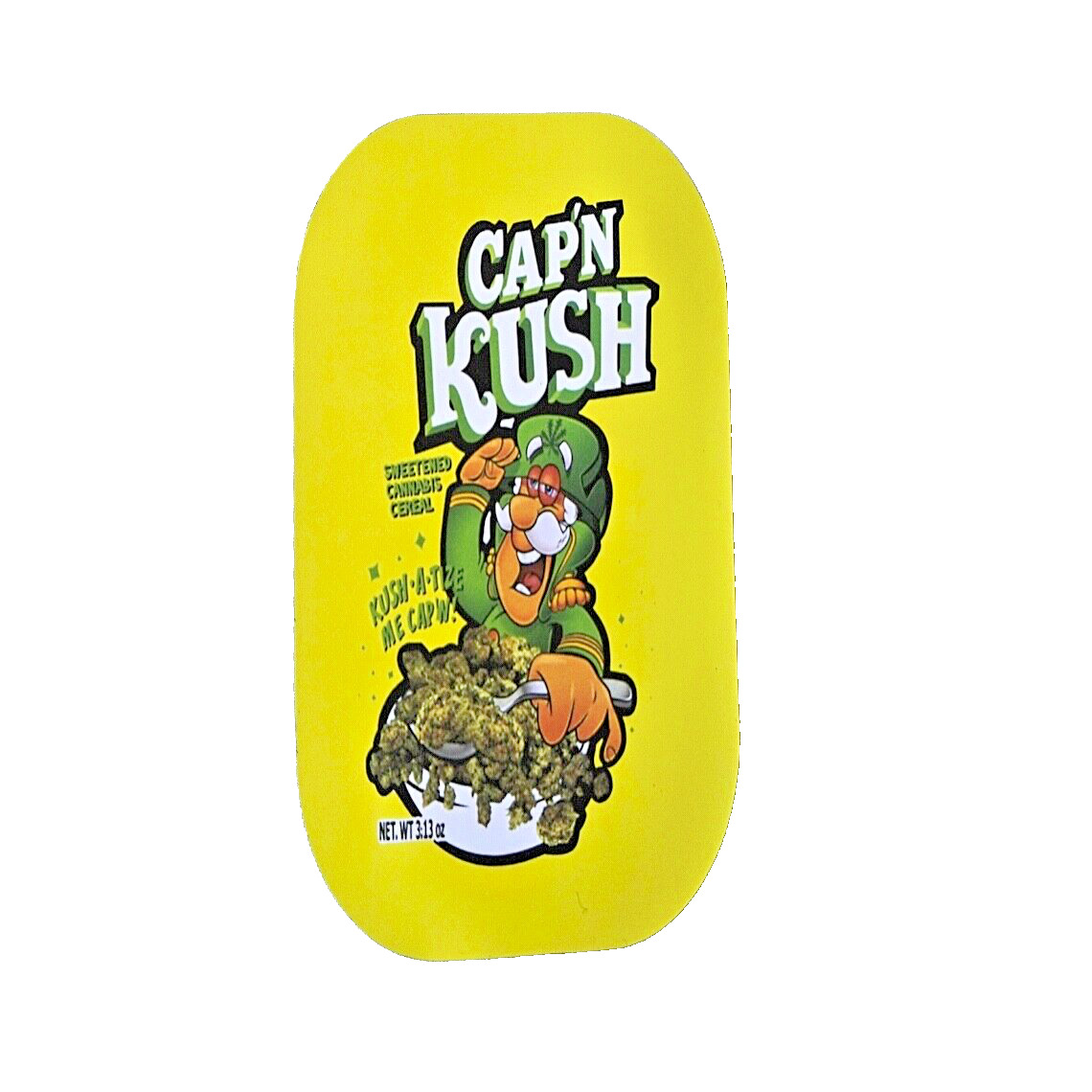 Cap\'n Kush Inspired Magnetic Rolling Tray with Mag. Lid Cover 5 x 7 inches