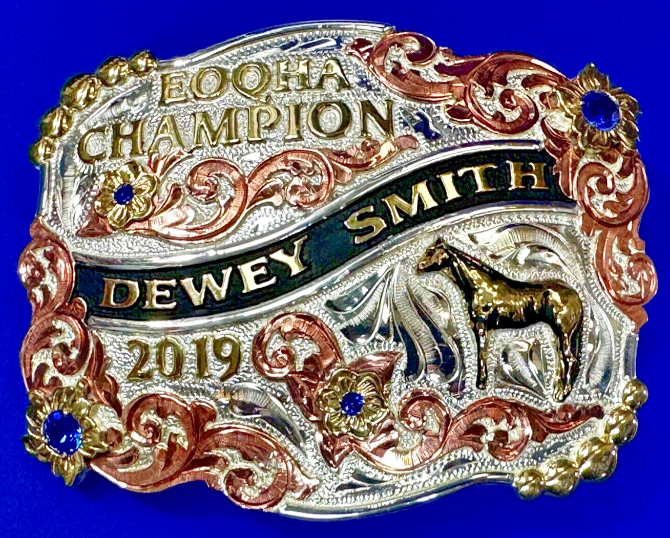 Dewey Smith Eastern Ohio Quarter Horse Champion 2019 Trophy Belt Buckle